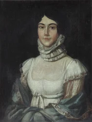 Porträt von Maria Mikhaylovna Lermontova 1795-1817, 1810er