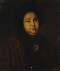 Porträt von Zarin Evdokiya Feodorovna Lopukhina 1669-1731, die Frau von Zar Peter I. von Russland