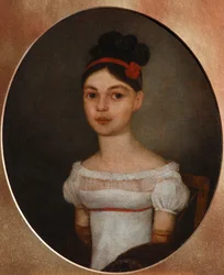 Porträt von Jelisaweta Fjodorowna Oserowa, geb. Sagryazyskaya 1800-1885, um 1815