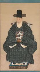 Porträt von Yun Dongseom 1710-1795, ca. 1790-1805