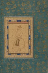 Porträt eines nicht identifizierten Adligen vom Hofe Shah Jahans, um 1640-1650
