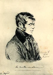 Porträt des Dichterprinzen Pjotr A. Wjasemski 1792-1878 Nach einer Zeichnung von O. Kiprensky