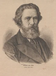 Porträt des Künstlers Mihály Zichy 1827-1906, 1877
