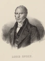Porträt des Geigers und Komponisten Louis Spohr 1784-1859, ca. 1840
