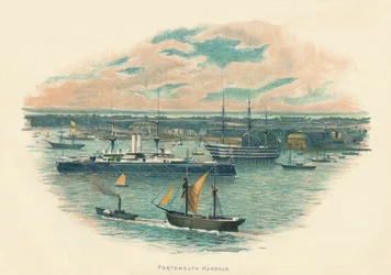 Hafen von Portsmouth, um 1890