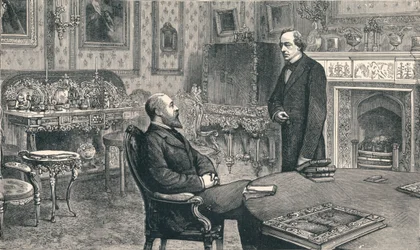 Der Prinz von Wales besucht Lord Beaconsfield in Hughenden Manor, 1896