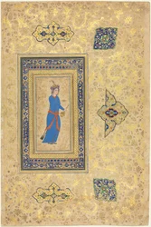 Prinzessin mit Weinflasche und Becher recto, um 1550-1600