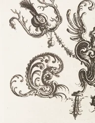 Platte 48, aus Neüw Grotteßken Buch (Neues Groteskenbuch), 1610