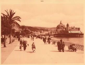Promenade des Anglais und der Jetty Palace, Nizza, 1930