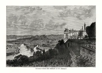 Aussicht von der Terrasse in St. Germain, Frankreich, 1879