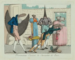 Provinciaux visitant les curiosités de Paris
