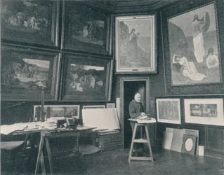 Puvis De Chavannes in seinem Atelier, ca. 1897
