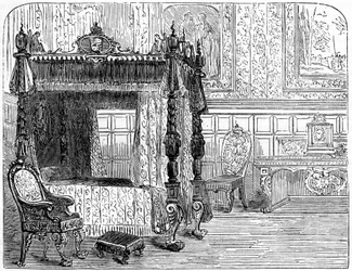 Schlafzimmer von Königin Anne, 18. Jahrhundert, 19. Jahrhundert
