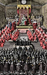 Königin Elisabeth I. im Parlament, 16. Jahrhundert, ca. 1902-1905