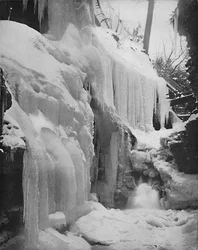 Regenbogenfälle im Winter, Watkins Glen, New York, 1897