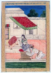 Ramkali Ragini, Ragamala-Album, Schule von Rajasthan, 19. Jahrhundert
