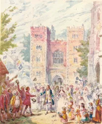 Randulph Crews Hochzeit mit Hilda in der Lambeth Kirche, 1842, 1903