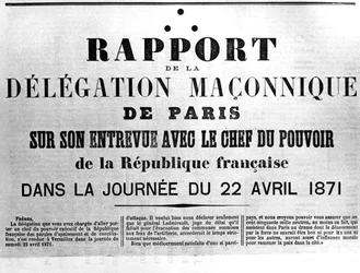Rapport de la Delagation Maconnique, aus französischen politischen Plakaten der Pariser Kommune