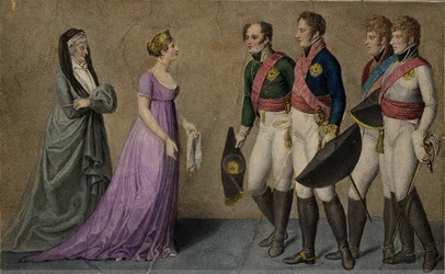 Empfang des Kaisers Alexander in Memel durch ihre Majestäten Friedrich Wilhelm und Luise von Preußen