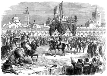 Empfang des Kaisers von Frankreich am Kai von Algier