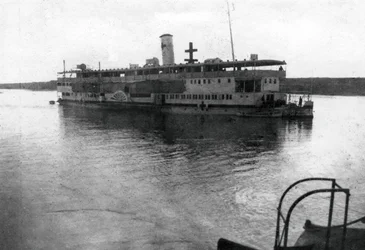 Rotes Kreuz Flussboot auf dem Tigris, Mesopotamien, Erster Weltkrieg