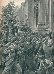 Reform League Mitglieder am Marble Arch, London, 1866, 1906