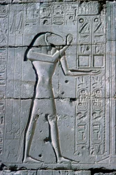 Relief mit Thoth, Das Ramesseum, Tempel von Ramses II, Luxor, Ägypten, um 1300 v. Chr.