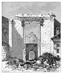 Überreste des Tempels von Augustus und Rom, Ancyra Ankara, Türkei, 1895