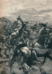 Richard III. in der Schlacht von Bosworth, 1485, 1905
