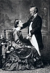Richard und Cosima Wagner, spätes 19. Jahrhundert