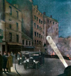 Aufruhr in der Rue Nationale, Paris, 1934