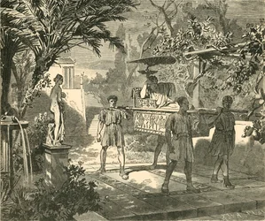 Römische Gartenszene, 1890