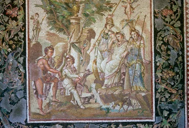 Römisches Mosaik des Urteils des Paris