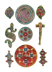 Römisch-britische emaillierte Ornamente, British Museum