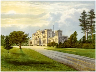 Rossie Castle, Forfarshire, Schottland, Heimat der Familie Macdonald, um 1880