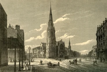 Rowland Hills Kapelle & Schulen, Westminster Bridge Road, ca. 1878
