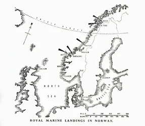 Landungen der Royal Marines in Norwegen, Zweiter Weltkrieg, 1940-1944