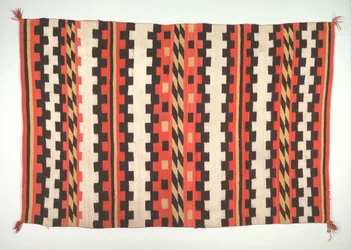 Teppich im gestreiften Deckenstil, um 1895-1910