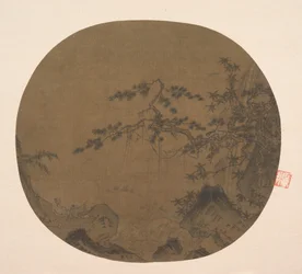 Weise bewundern Wasserfall