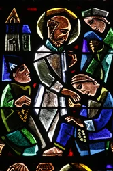 Kathedrale Saint-Corentin, Quimper Buntglasfenster: Heiliger Paulus, Quimper, Frankreich