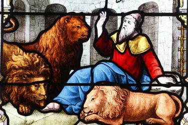 Kirche Saint Aignan, Daniel in der Löwengrube, Chartres, Frankreich