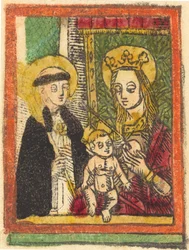 Heiliger Bernhard mit der Madonna und Kind