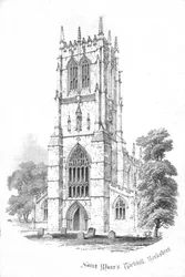 St. Marys, Tickhill. Yorkshire, um 1850er Jahre