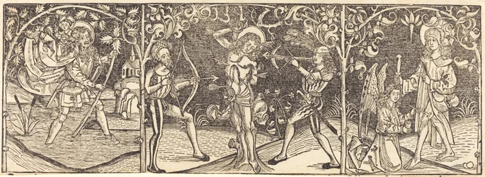 Heilige Christophorus, Sebastian und Rochus, um 1495