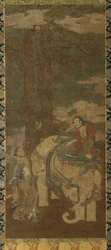 Sakyamuni auf einem Elefanten, 16.-17. Jahrhundert