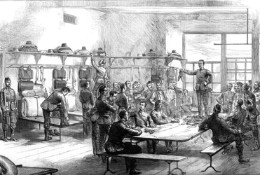 Verkauf eines Deserteurskits in der Kaserne