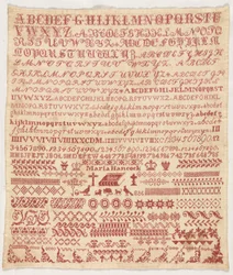 Stickmustertuch, 1800er Jahre