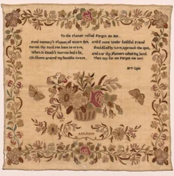 Stickmustertuch, 1800er