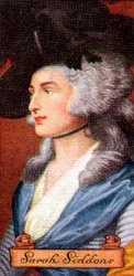 Sarah Siddons, aus einer Serie von Zigarettenkarten, 1935