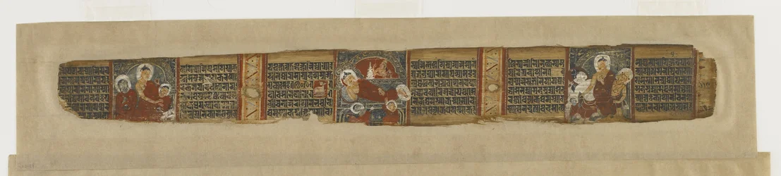 Szenen aus dem Leben Buddhas aus einem Prajna-paramita-Manuskript